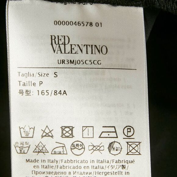 Red Valentino White/black Plumetis Trim Jersey And Crepe Mini Dress S - Picture 5 of 6